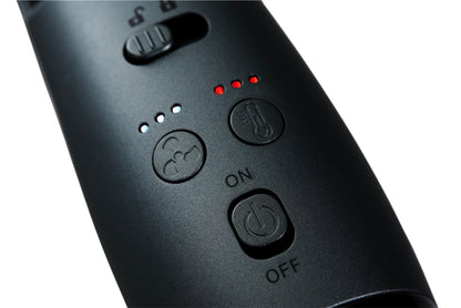 Hair dryer fan and heat controls